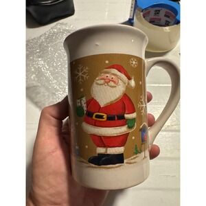 Royal Norfolk Coffee Mug Unisex OS Tan  Santa Claus Christmas Snowflake